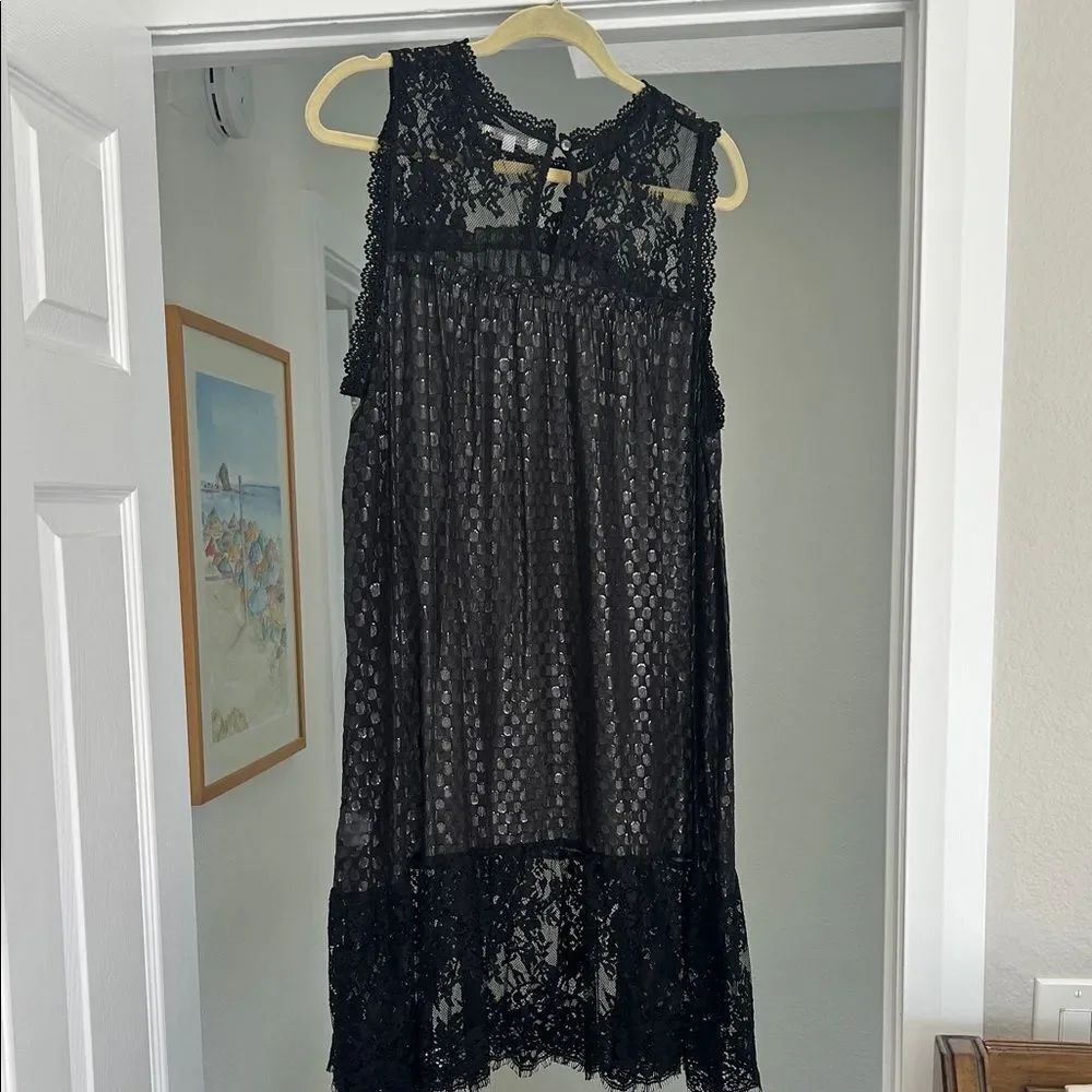 Johnny Was Black Lace Top